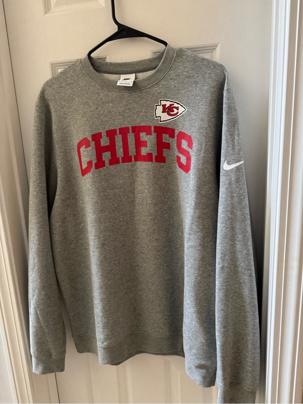 Nike Kansas City Chiefs Gray Crewneck Sweatshirt Men’s Large
